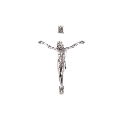 Korpus Pana Jezusa na krzyż metalowy + napis 9 cm JB